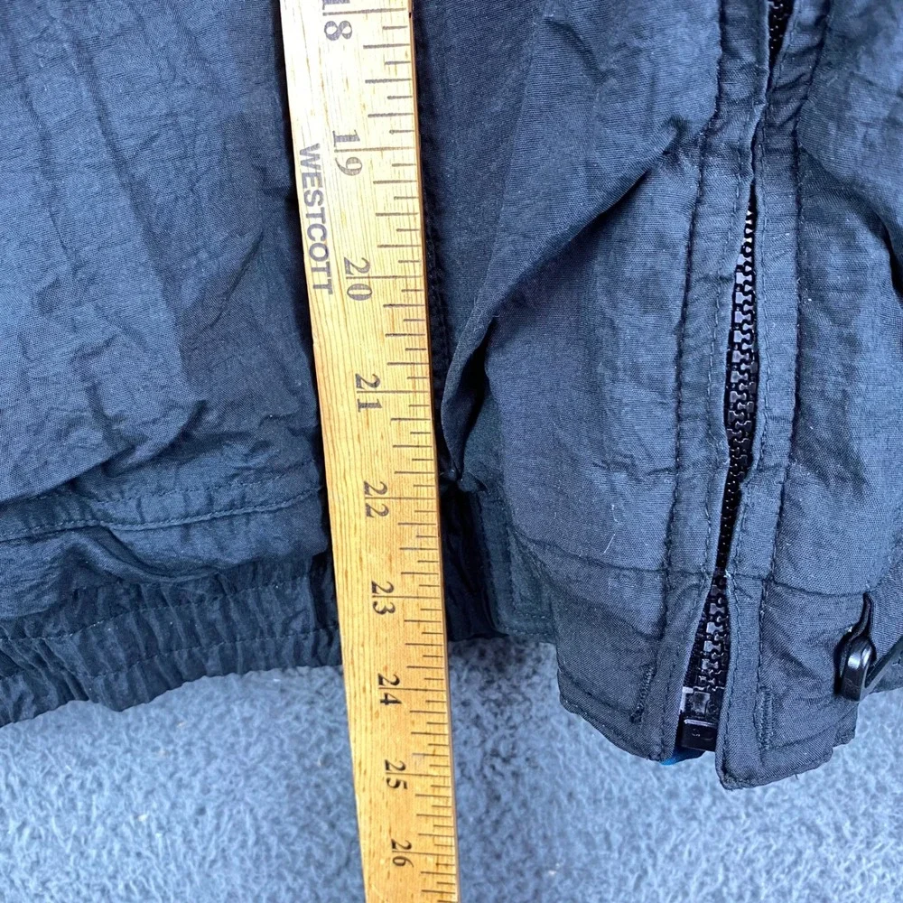 TOMA‎ Vintage Hooded Jacket Mens L 14-16 Black Puffer Bomber Nylon